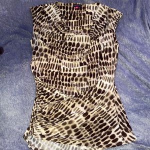 ☀️Vince Camuto cowl neck sleeveless blouse w/cinch size M